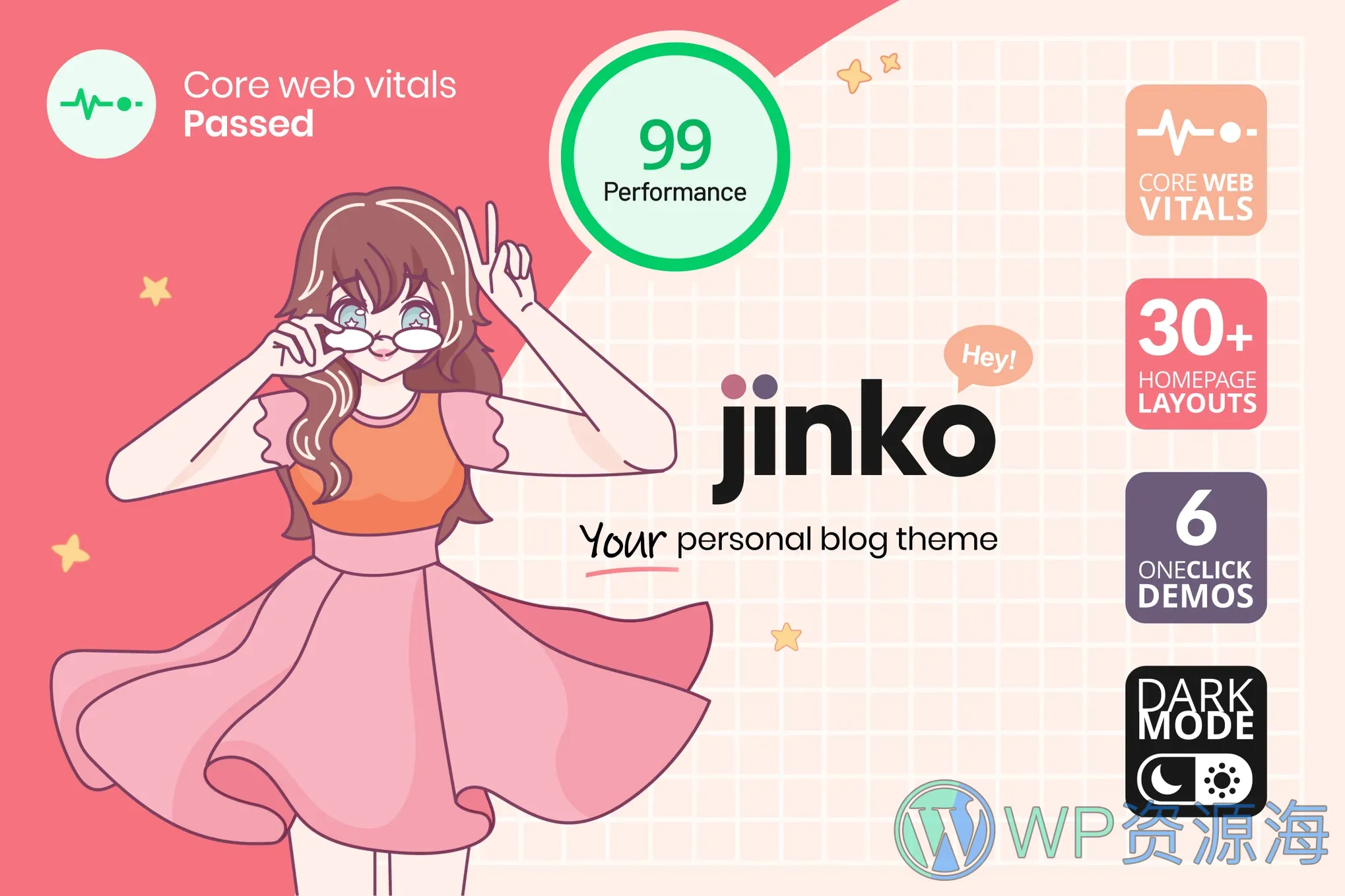 Jinko-为个人博客而生的极致WordPress主题插图-WP资源海