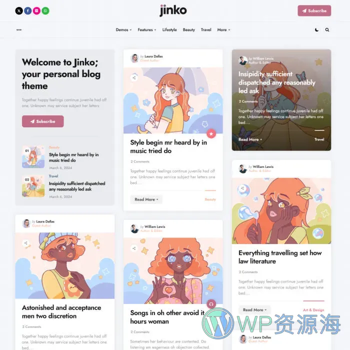 Jinko-为个人博客而生的极致WordPress主题插图6-WP资源海