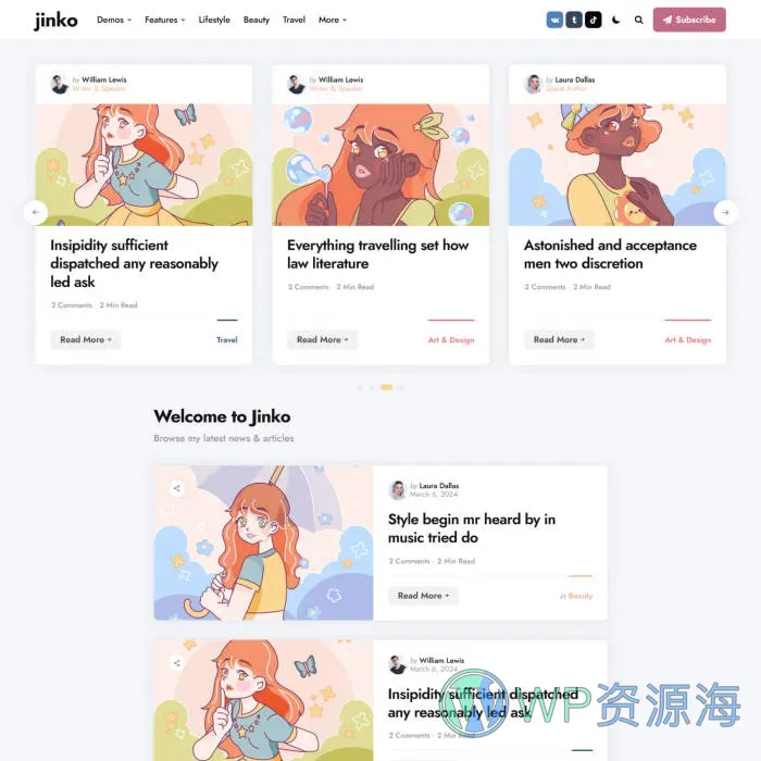 Jinko-为个人博客而生的极致WordPress主题插图4-WP资源海