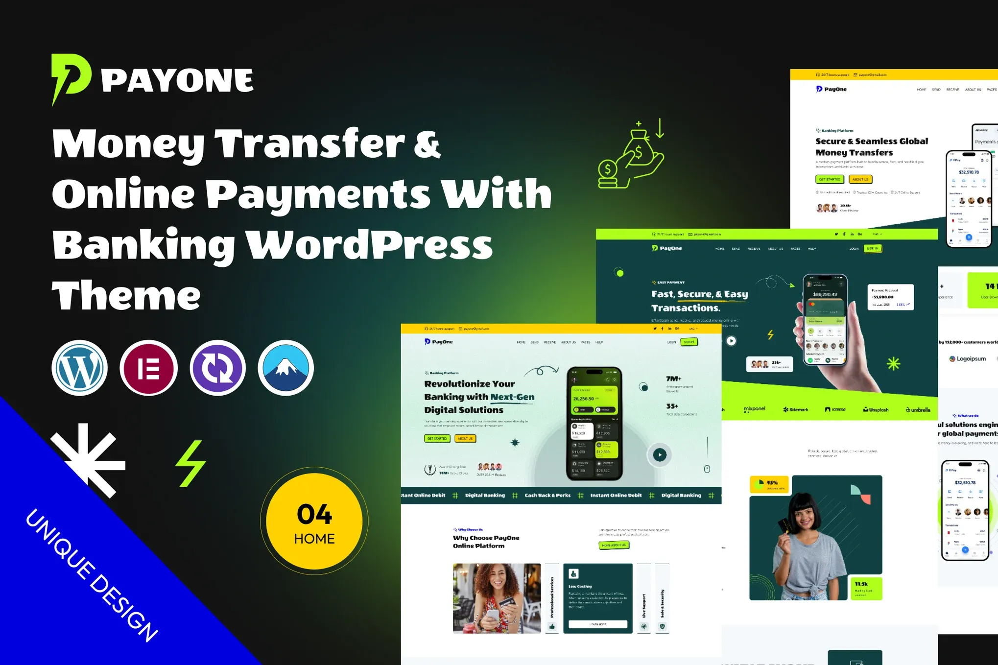 PayOne-金融支付网站模板WordPress主题