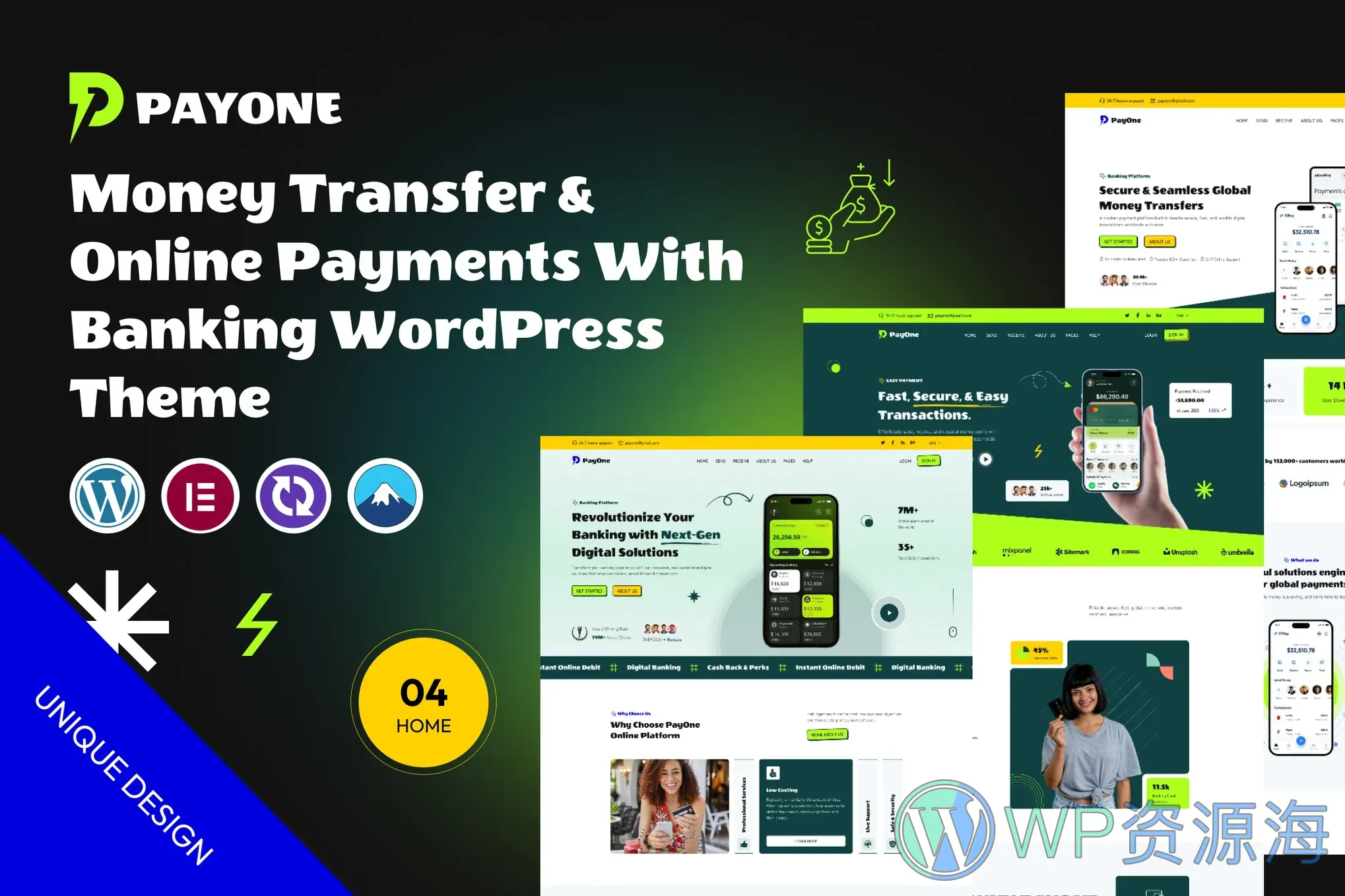 PayOne-金融支付网站模板WordPress主题插图-WP资源海
