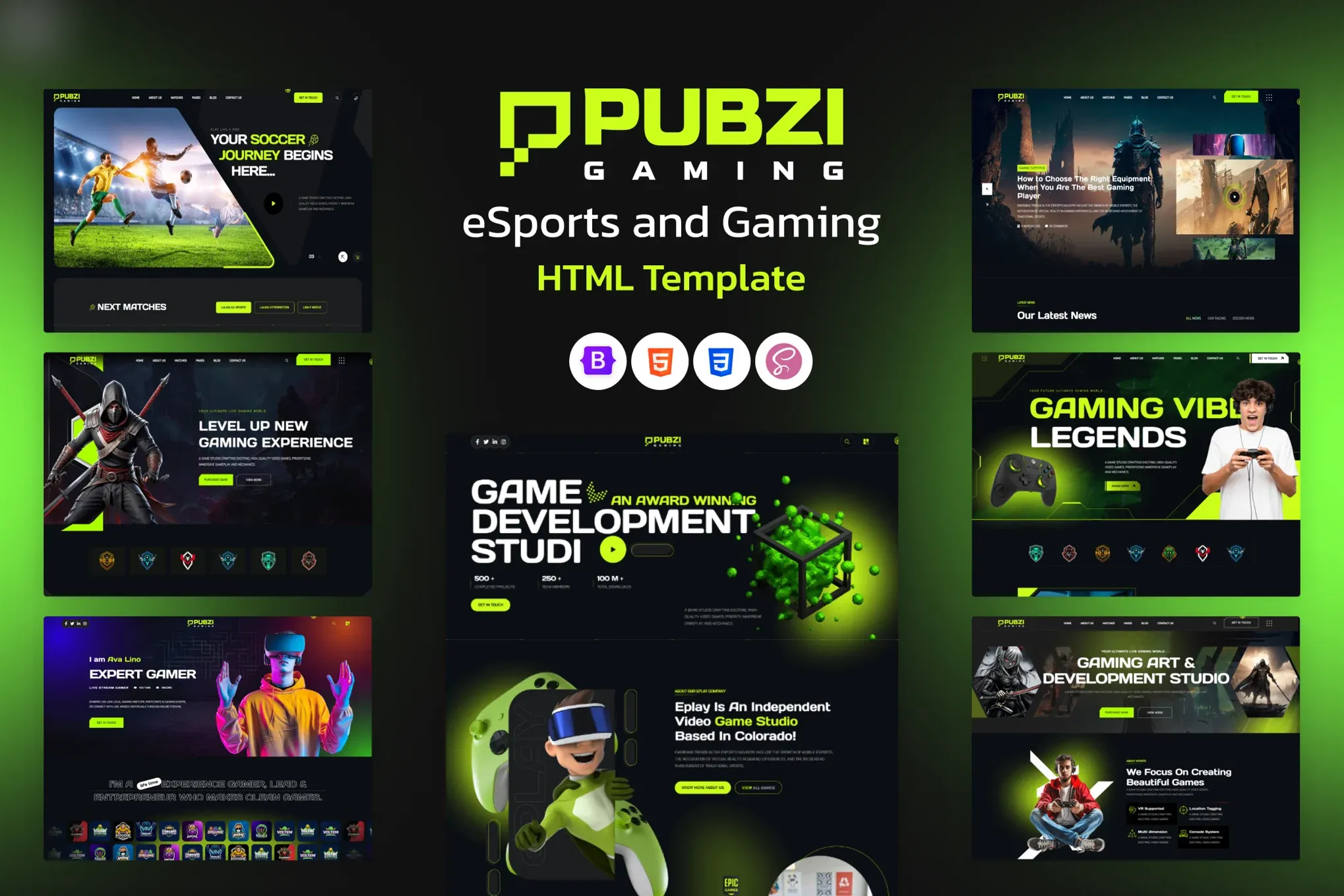 Pubzi – 超酷炫电竞游戏战队工会HTML网站模板