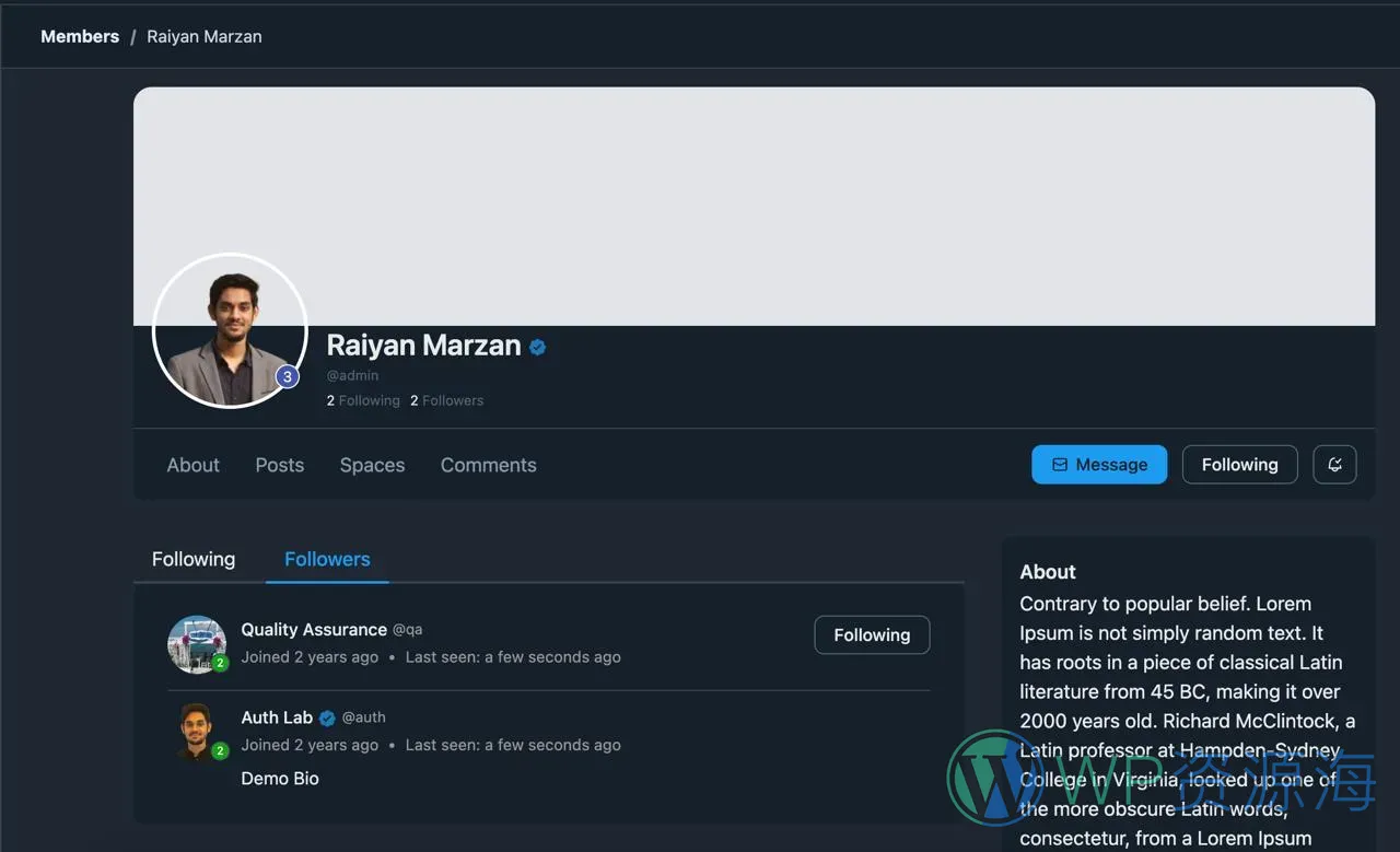FluentCommunity v1.8 重磅更新：全新关注模块、性能飞跃与更佳用户体验 🚀插图5-WP资源海
