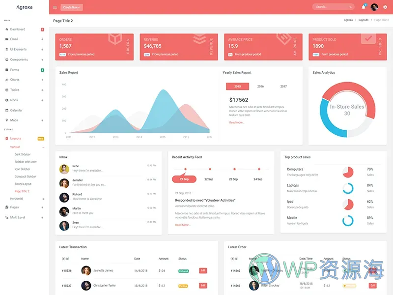 Agroxa-Material Design风格后台管理HTML5模板插图22-WP资源海