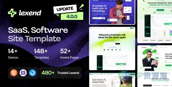 Lexend-漂亮专业的SaaS软件平台网站模板插图-WP资源海