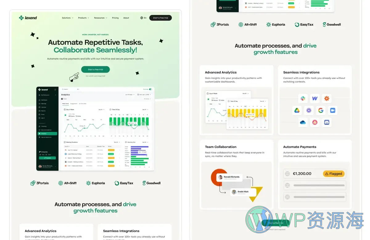 Lexend-漂亮专业的SaaS软件平台网站模板插图2-WP资源海