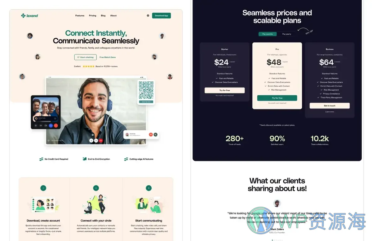Lexend-漂亮专业的SaaS软件平台网站模板插图5-WP资源海