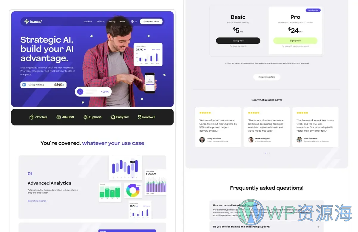 Lexend-漂亮专业的SaaS软件平台网站模板插图1-WP资源海
