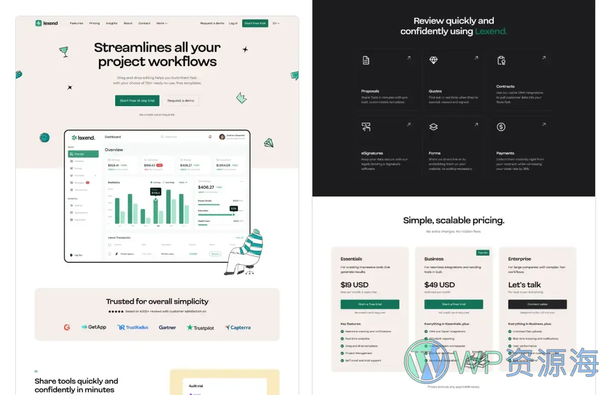 Lexend-漂亮专业的SaaS软件平台网站模板插图12-WP资源海