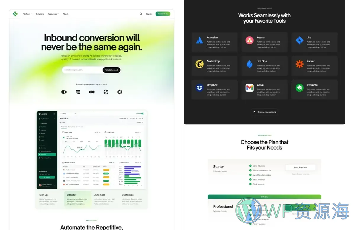 Lexend-漂亮专业的SaaS软件平台网站模板插图4-WP资源海