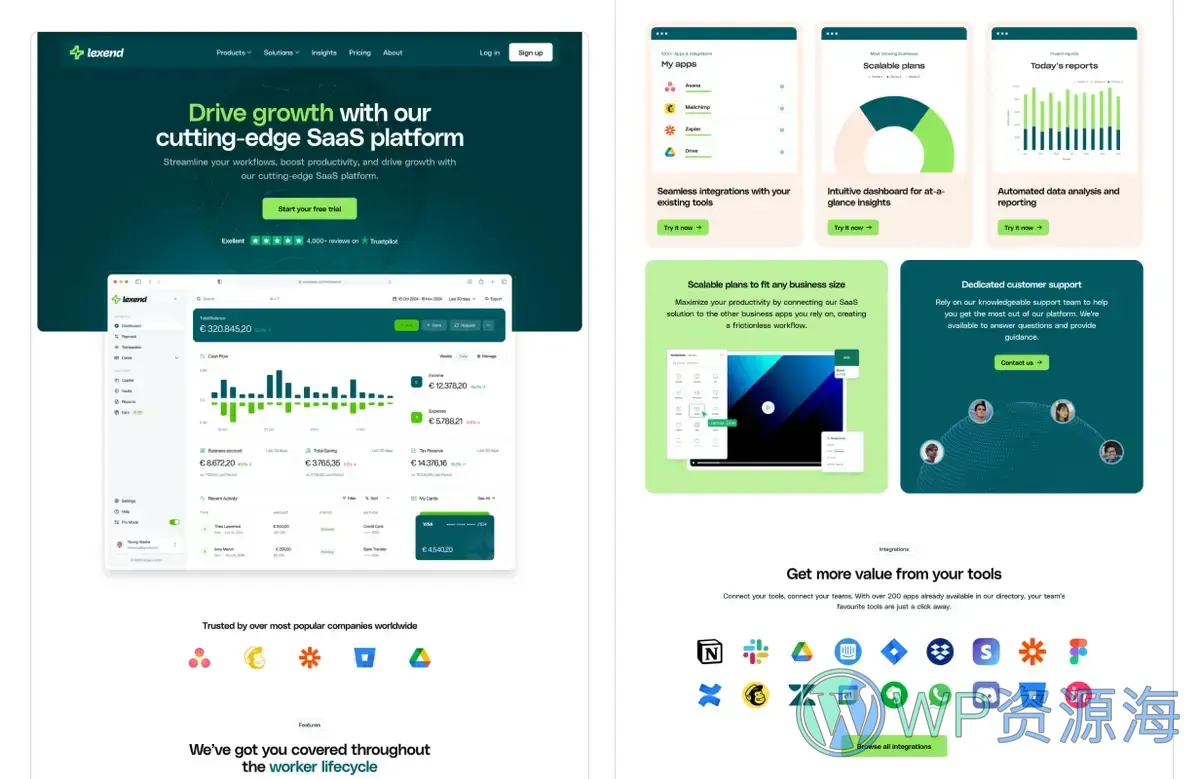 Lexend-漂亮专业的SaaS软件平台网站模板插图7-WP资源海