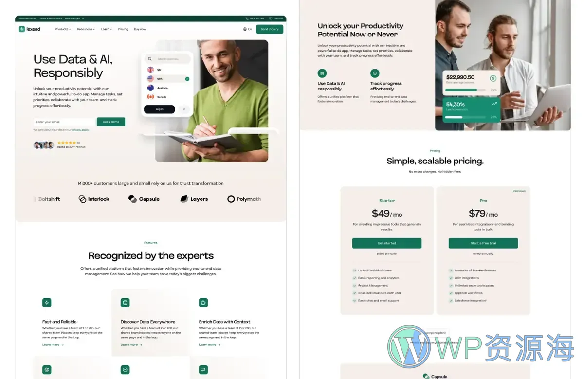 Lexend-漂亮专业的SaaS软件平台网站模板插图10-WP资源海