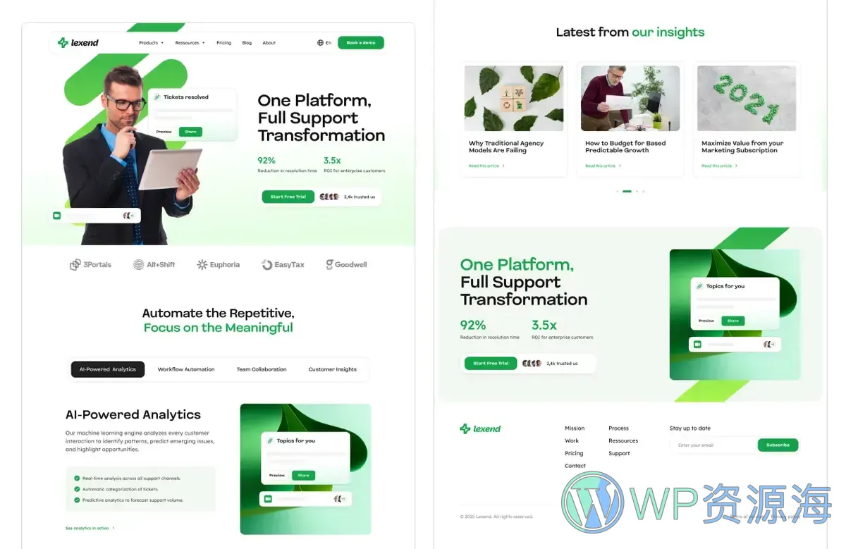 Lexend-漂亮专业的SaaS软件平台网站模板插图3-WP资源海