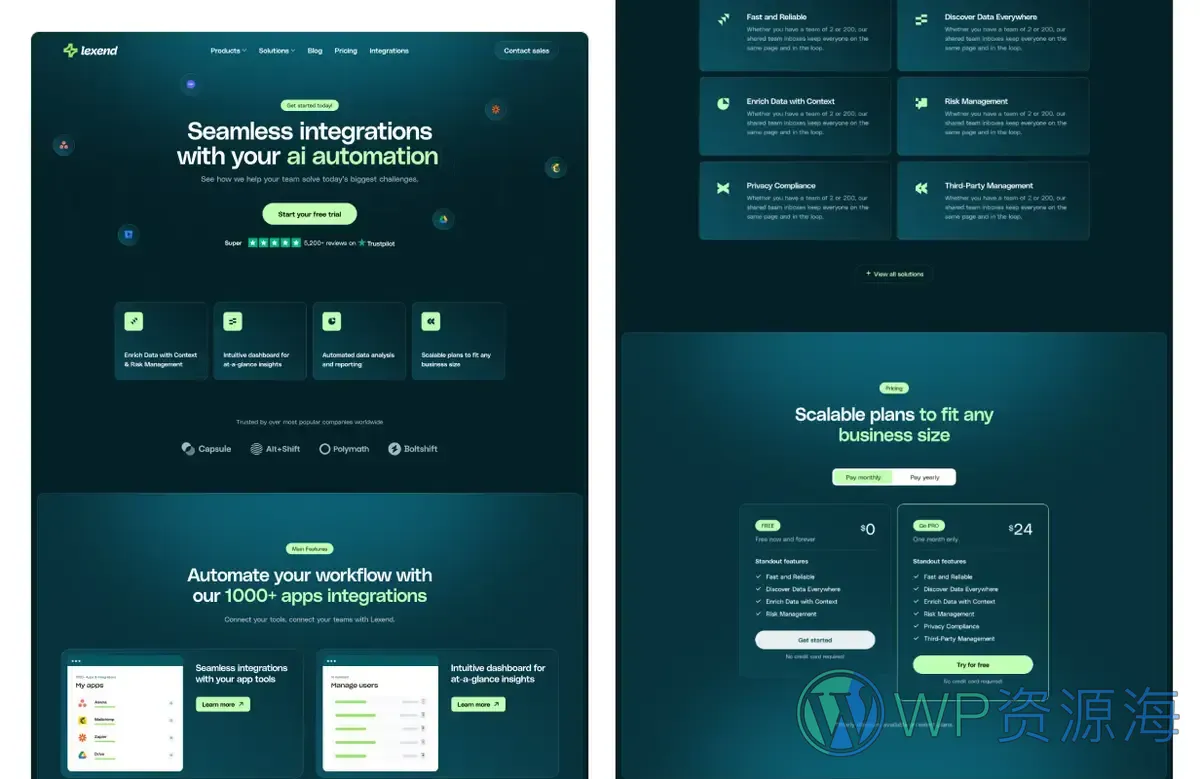 Lexend-漂亮专业的SaaS软件平台网站模板插图6-WP资源海