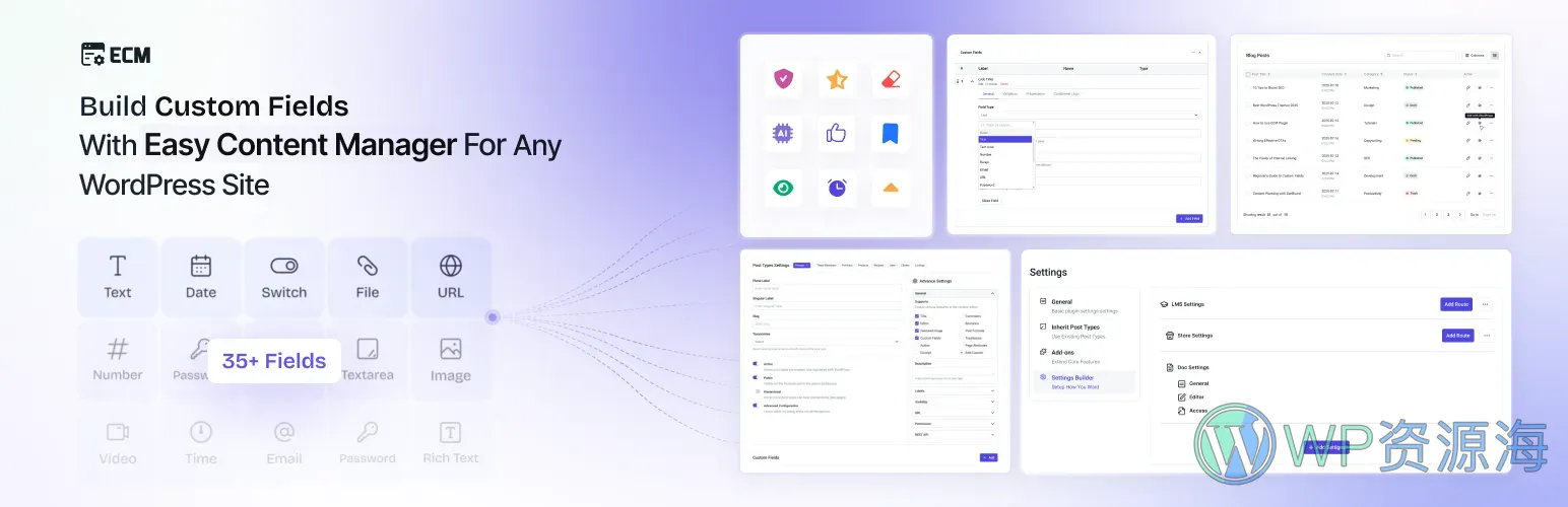 Easy Content Manager Premium-超强自定义字段WordPress内容管理插件插图-WP资源海