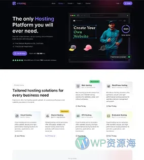 Hostinkar-超漂亮IDC云主机服务器HTML & WHMCS 模板插图2-WP资源海