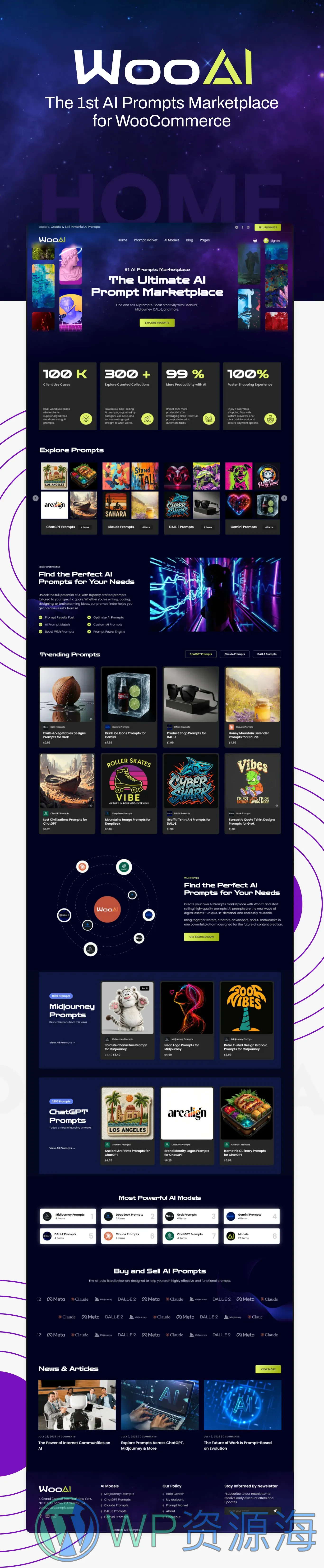WooPT-AI提示词交易赚钱平台WordPress主题插图1-WP资源海