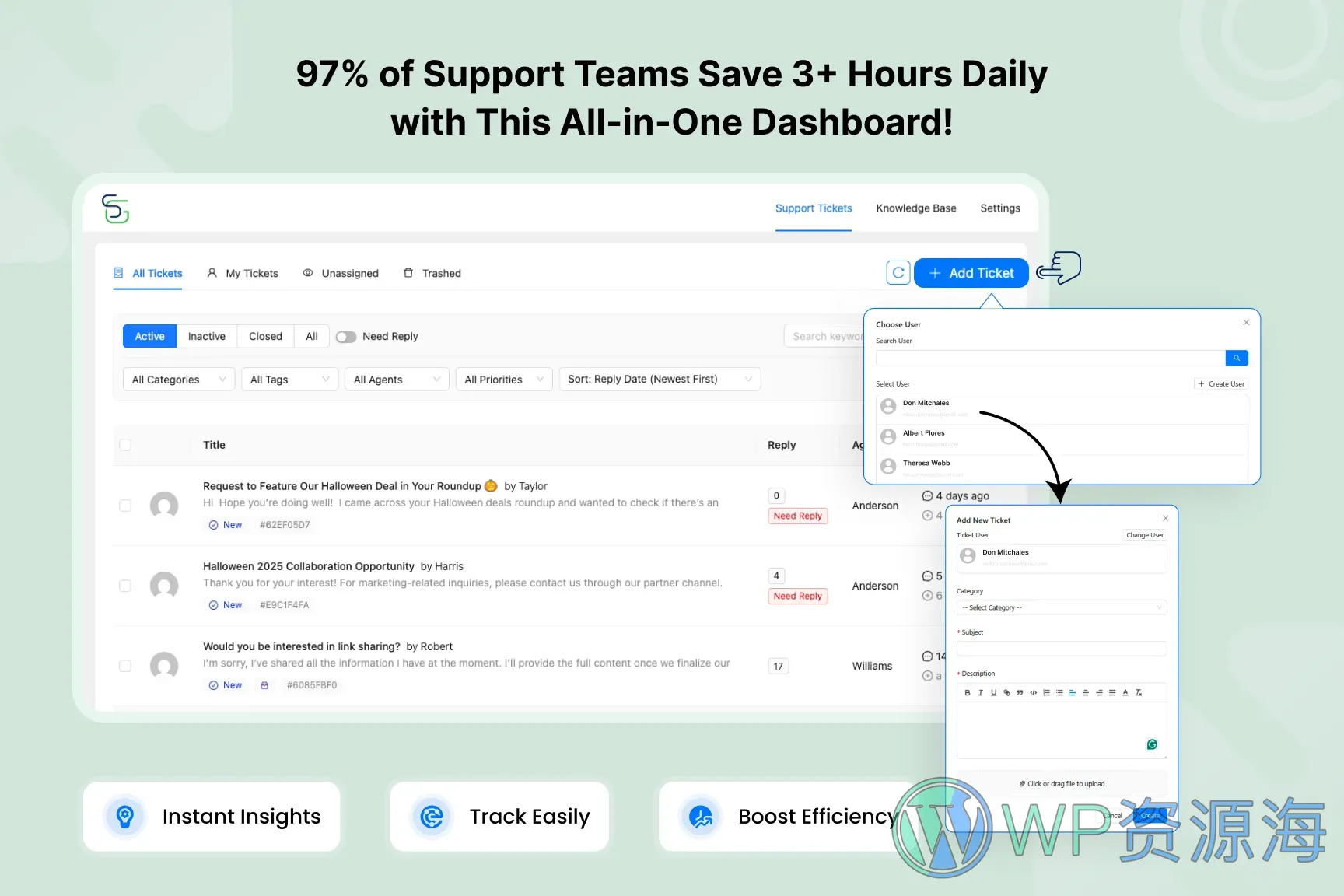 🔥8 大热门 WordPress 工单客户支持类插件测评与推荐插图6-WP资源海