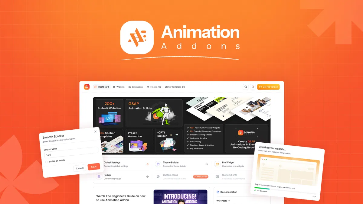 Animation Addons Pro-专业级动画引擎Elementor扩展插件