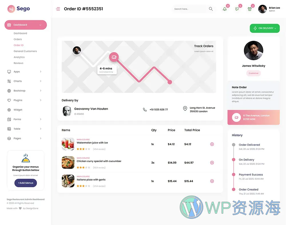 Sego-餐饮管理系统后台 Bootstrap 模板插图4-WP资源海 Sego-餐饮管理系统后台 Bootstrap 模板插图4-WP资源海