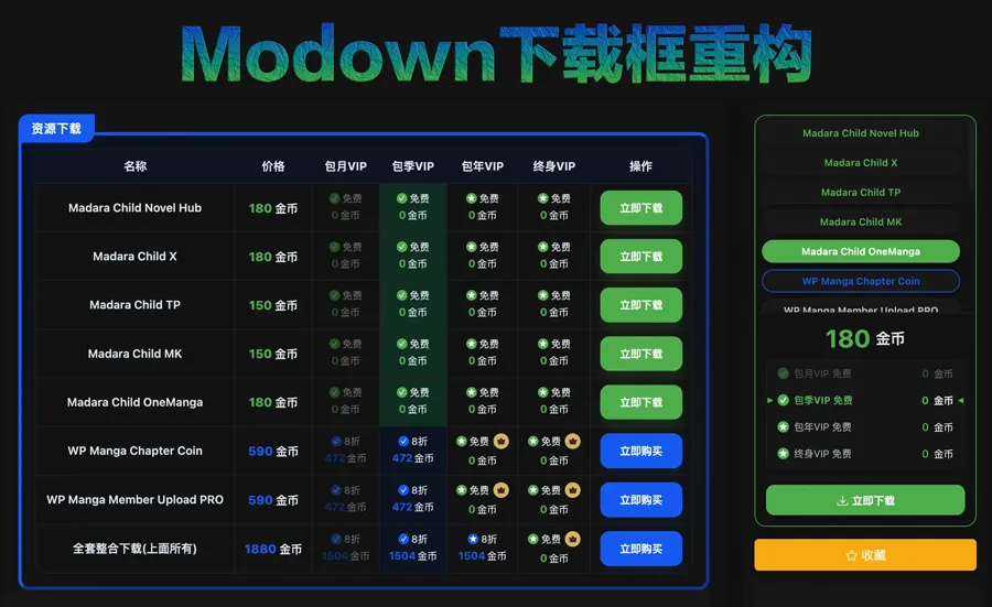 【Modown主题】下载框重构版/深度美化/布局优化/细节满满
