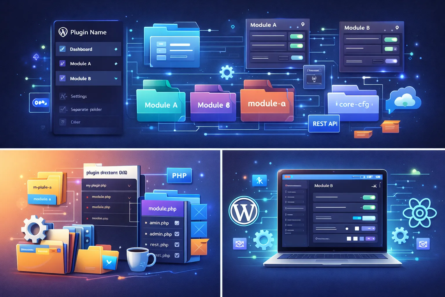 一个模块化 WordPress 插件后台的标准结构（实战向）