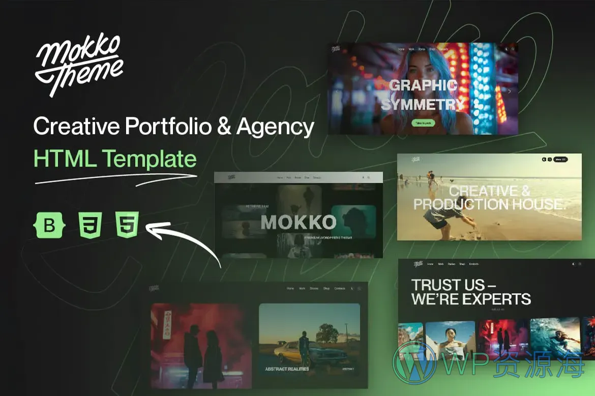 Mokko – 为创意人而生的极简作品集与创意机构 HTML 模板插图-WP资源海 Mokko – 为创意人而生的极简作品集与创意机构 HTML 模板插图-WP资源海