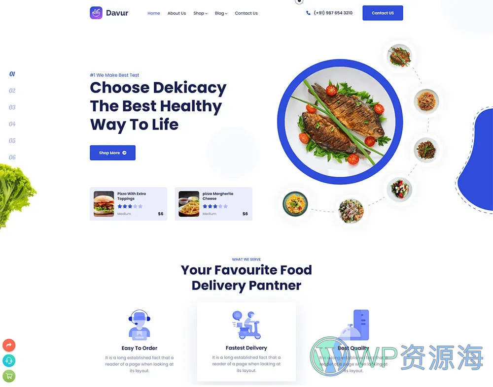 Davur-专为餐饮行业打造的一站式后台管理与前端展示模板插图2-WP资源海 Davur-专为餐饮行业打造的一站式后台管理与前端展示模板插图2-WP资源海