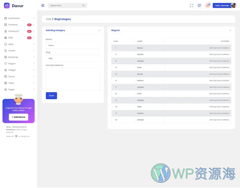 Davur-专为餐饮行业打造的一站式后台管理与前端展示模板插图13-WP资源海 Davur-专为餐饮行业打造的一站式后台管理与前端展示模板插图13-WP资源海