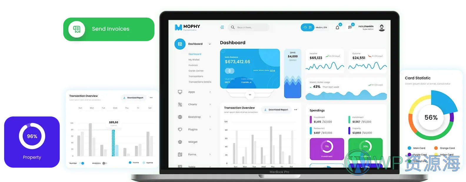 Mophy-超漂亮的金融支付管理系统HTML模板插图-WP资源海 Mophy-超漂亮的金融支付管理系统HTML模板插图-WP资源海