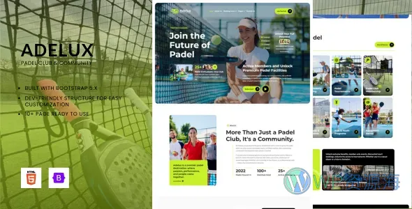 Adelux-网球俱乐部模板🎾 HTML Bootstrap 高端网站插图-WP资源海 Adelux-网球俱乐部模板🎾 HTML Bootstrap 高端网站插图-WP资源海