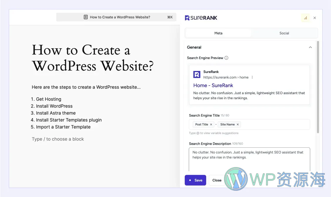 SureRank Pro – AI 驱动的 WordPress SEO 助手插件插图5-WP资源海 SureRank Pro – AI 驱动的 WordPress SEO 助手插件插图5-WP资源海