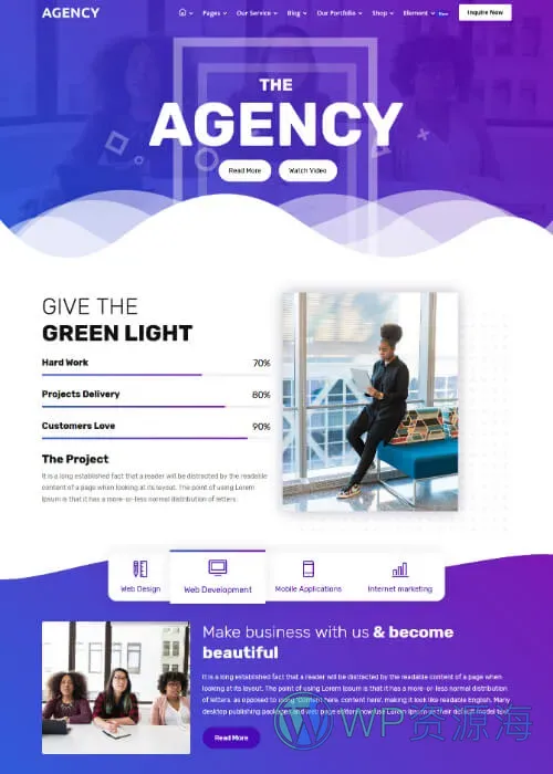 Agency 模板_为创意机构与企业打造的多用途响应式HTML解决方案插图4-WP资源海 Agency 模板_为创意机构与企业打造的多用途响应式HTML解决方案插图4-WP资源海