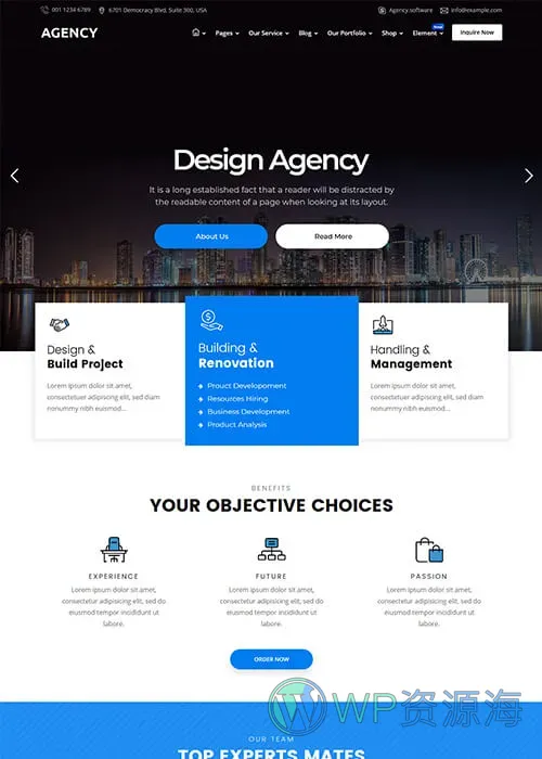 Agency 模板_为创意机构与企业打造的多用途响应式HTML解决方案插图7-WP资源海 Agency 模板_为创意机构与企业打造的多用途响应式HTML解决方案插图7-WP资源海