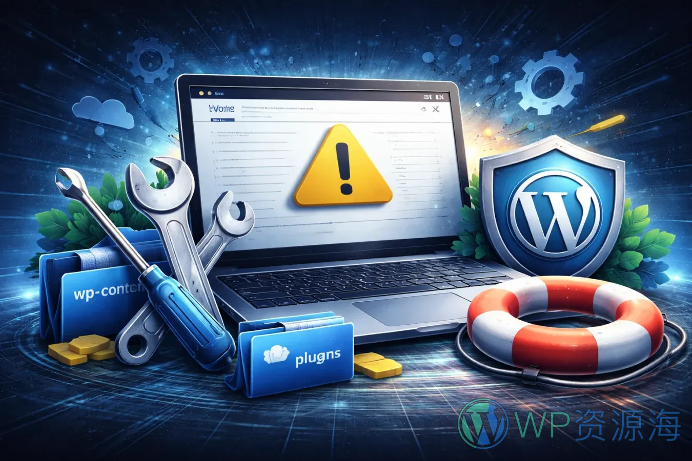 WordPress 安装插件后网站崩了:安全模式排查与恢复(不进后台也能修)插图-WP资源海 WordPress 安装插件后网站崩了:安全模式排查与恢复(不进后台也能修)插图-WP资源海