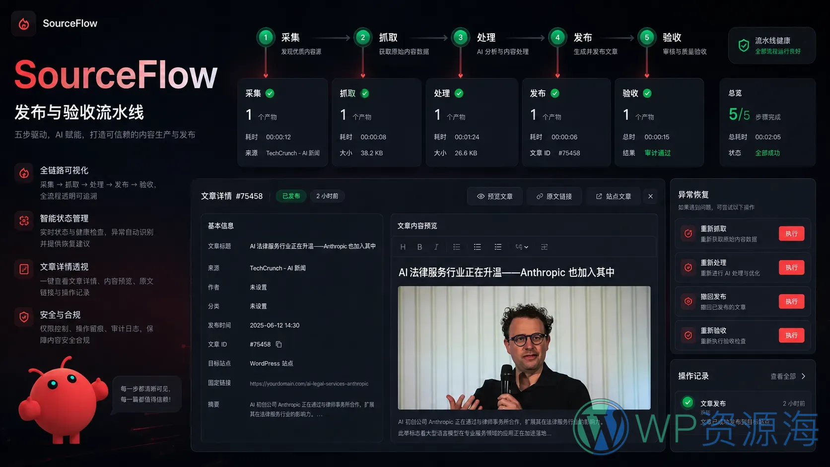 SourceFlow – AI 自动化内容采集与信息情报收集系统插图6-WP资源海 SourceFlow – AI 自动化内容采集与信息情报收集系统插图6-WP资源海