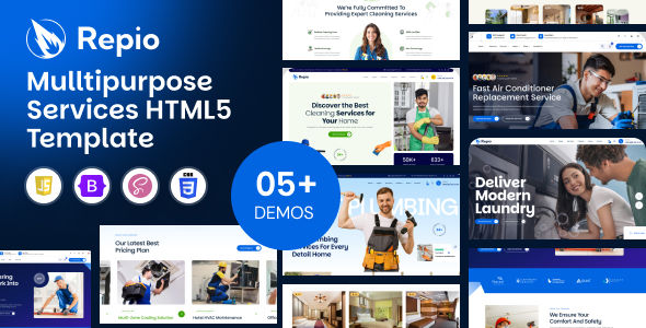 Repio-水暖杂工维修服务HTML模板
