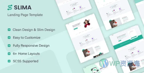 Slima 创意响应式 HTML 模板插图-WP资源海 Slima 创意响应式 HTML 模板