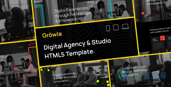 Gröwla 数字代理工作室 HTML 模板插图-WP资源海 Gröwla 数字代理工作室 HTML 模板