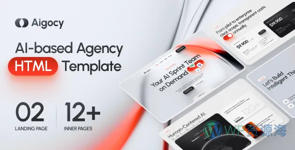 Aigocy AI代理与技术网站模板插图-WP资源海 Aigocy AI代理与技术网站模板