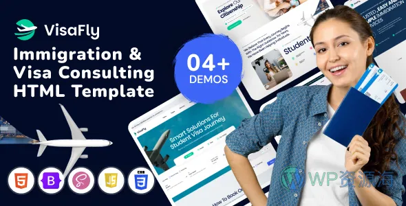 VisaFly 移民签证咨询网站HTML模板插图-WP资源海 VisaFly 移民签证咨询网站HTML模板