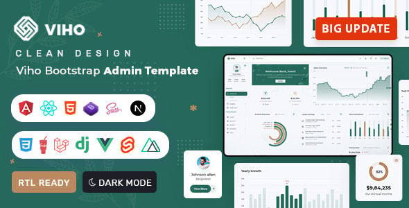 Viho-Bootstrap 5 & Laravel 管理仪表盘主题