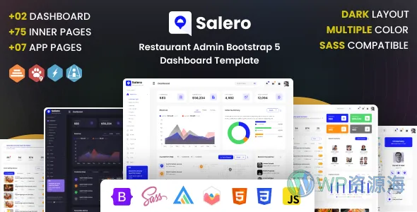 Salero 餐厅管理Bootstrap模板插图-WP资源海 Salero 餐厅管理Bootstrap模板