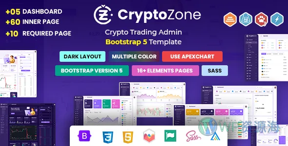 CryptoZone 数字资产交易管理后台模板插图-WP资源海 CryptoZone 数字资产交易管理后台模板