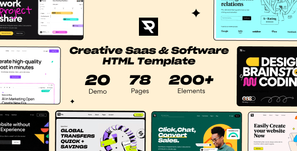 Piku 创意SaaS软件HTML5模板