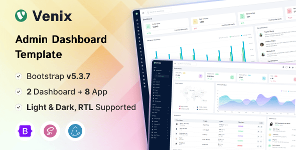 Venix-Bootstrap 5 管理后台模板