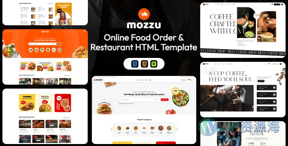 Mozzu 餐厅外卖HTML模板插图-WP资源海 Mozzu 餐厅外卖HTML模板