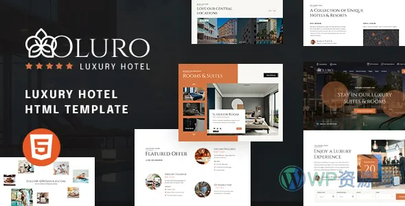 OLURO 豪华酒店 HTML5 网站模板插图-WP资源海 OLURO 豪华酒店 HTML5 网站模板