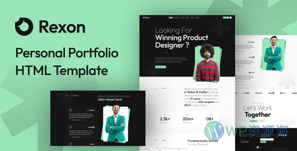 Rexon 个人作品集 HTML 模板插图-WP资源海 Rexon 个人作品集 HTML 模板