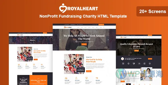 Royalheart 慈善募捐 HTML 模板插图-WP资源海 Royalheart 慈善募捐 HTML 模板